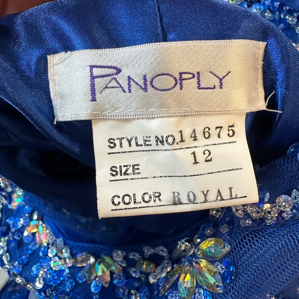 Panoply Royal Blue Beaded Prom Dress - Women’s 12 - Picture 3 of 6